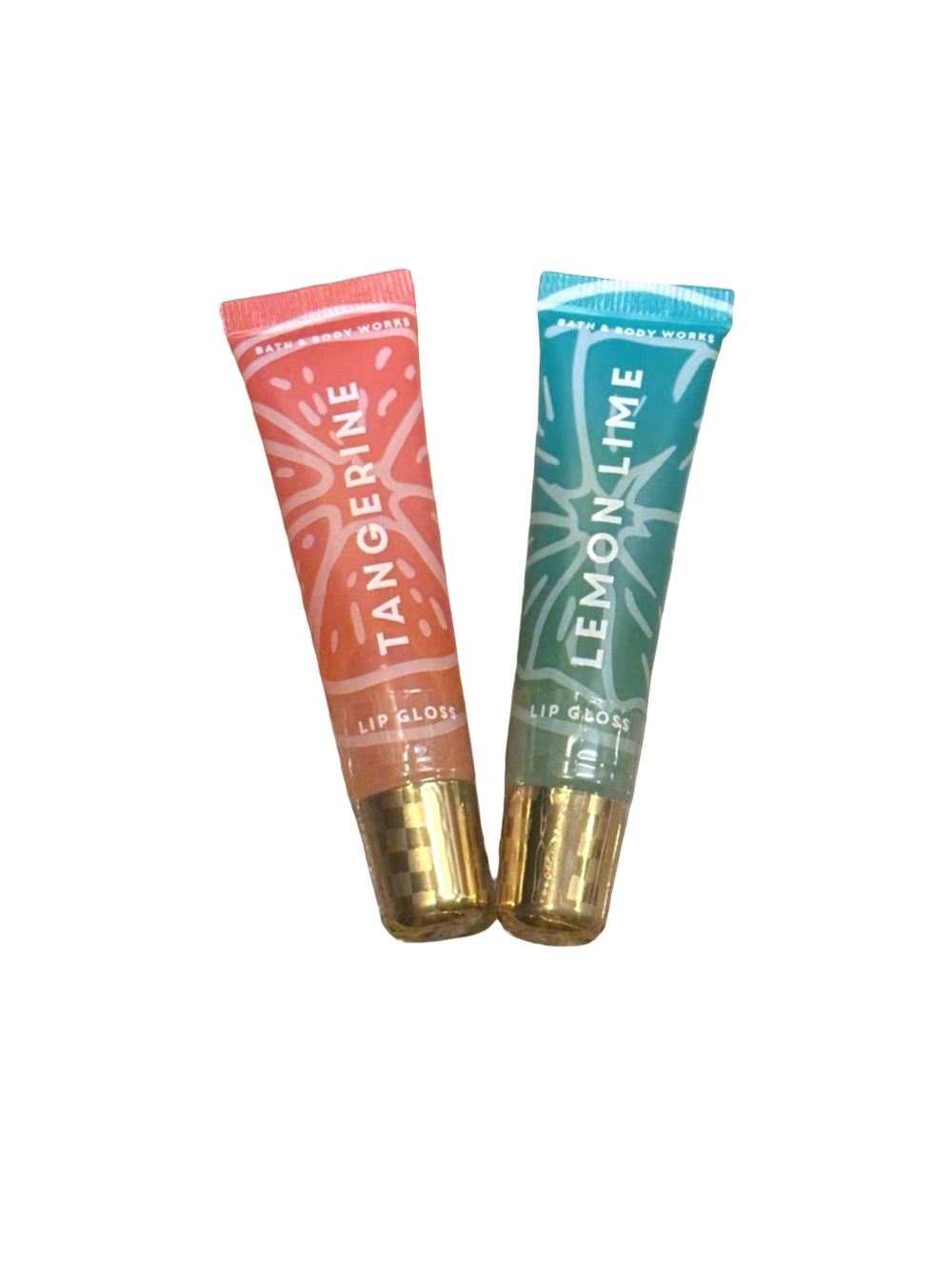 Tangerine Lip Gloss and Lemon Lime Lip Gloss Set